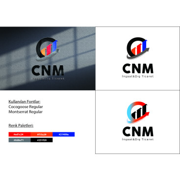 CNM inşaat ve dış ticaret logosu yarışmasına tasarımcı ecemustabas tarafından sunulan  tasarım 