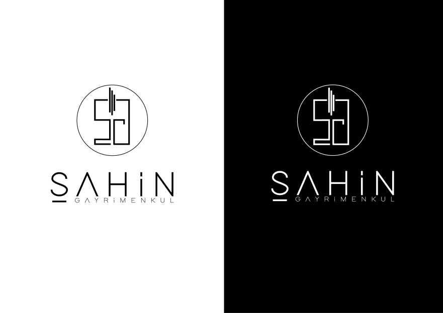 Şahin Gayrimenkul Logo + Kurumsal Kimlik yarışmasına tasarımcı Gizem SC tarafından sunulan  tasarım 