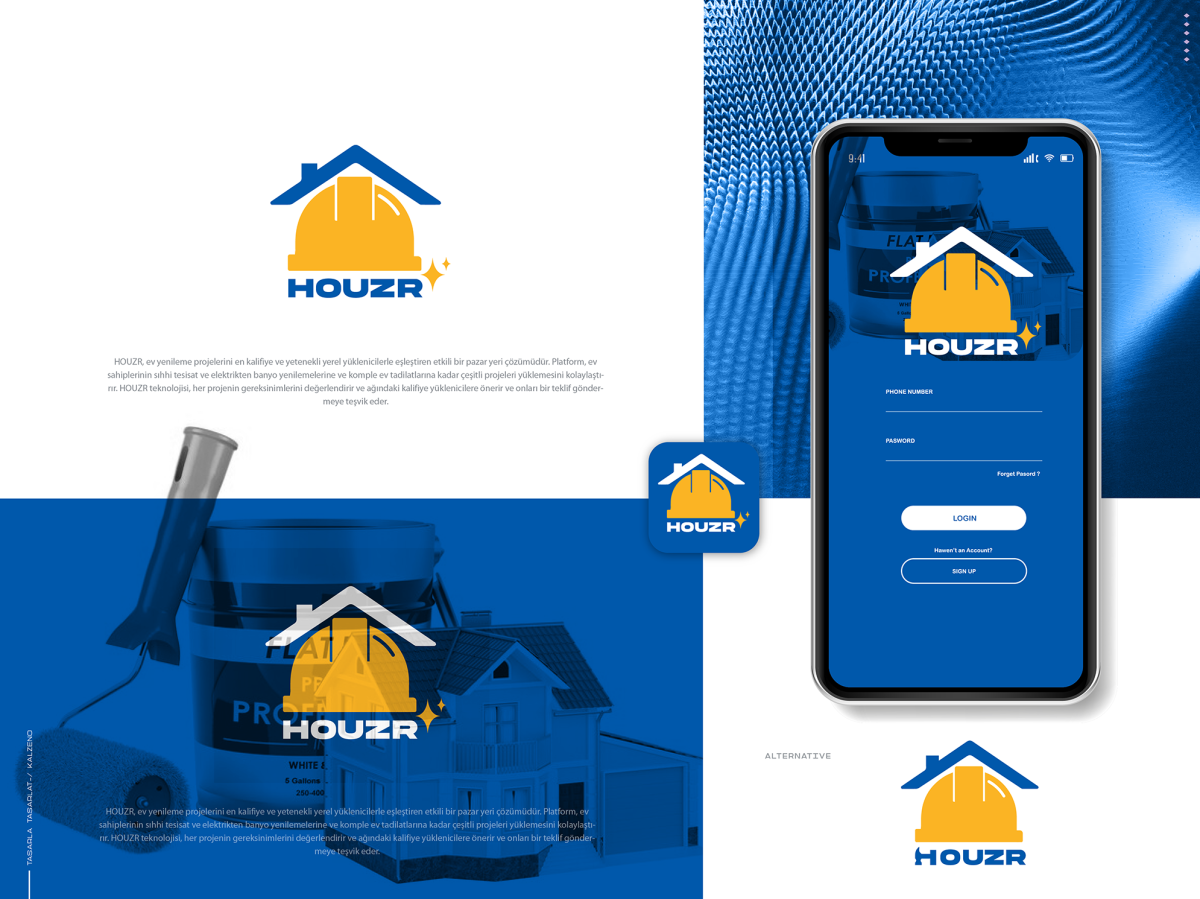 Tasarlayan Kalzeno-Houzr Startup'ı İçin Logo Çalışması