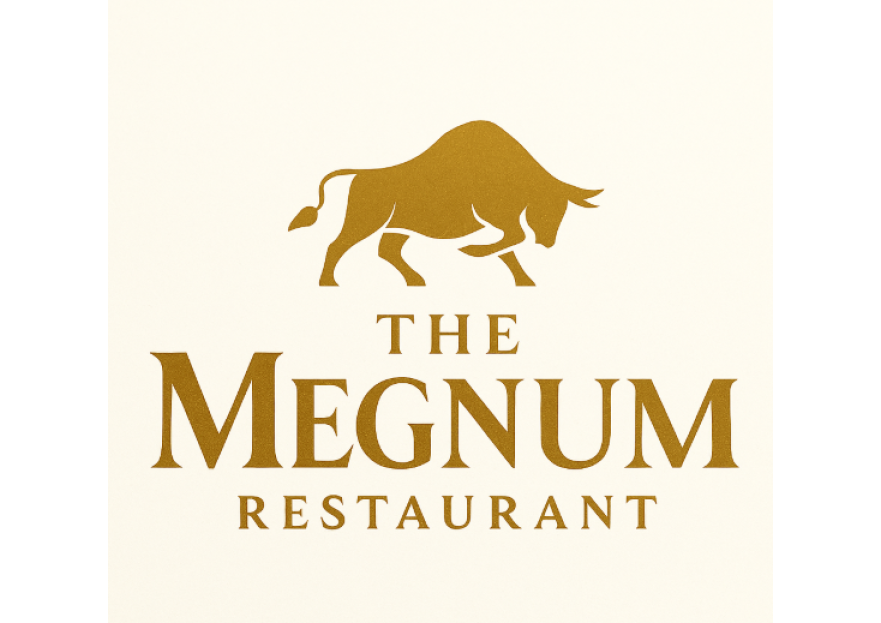 The Megnum Restoranı İçin Logo Tasarım. yarışmasına tasarımcı inanç doğan tarafından sunulan  tasarım 