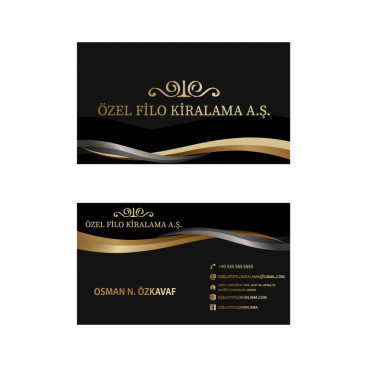 Özel Filo'nun kartvizit tasarımı yarışmasına tasarımcı ankagraphic tarafından sunulan  tasarım 