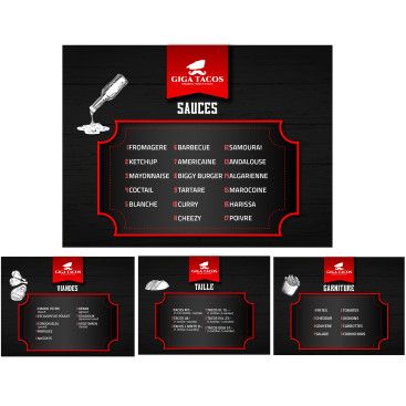 Fast Food Menüsü Tasarimi yarışmasına tasarımcı DamlaÖzay tarafından sunulan  tasarım 