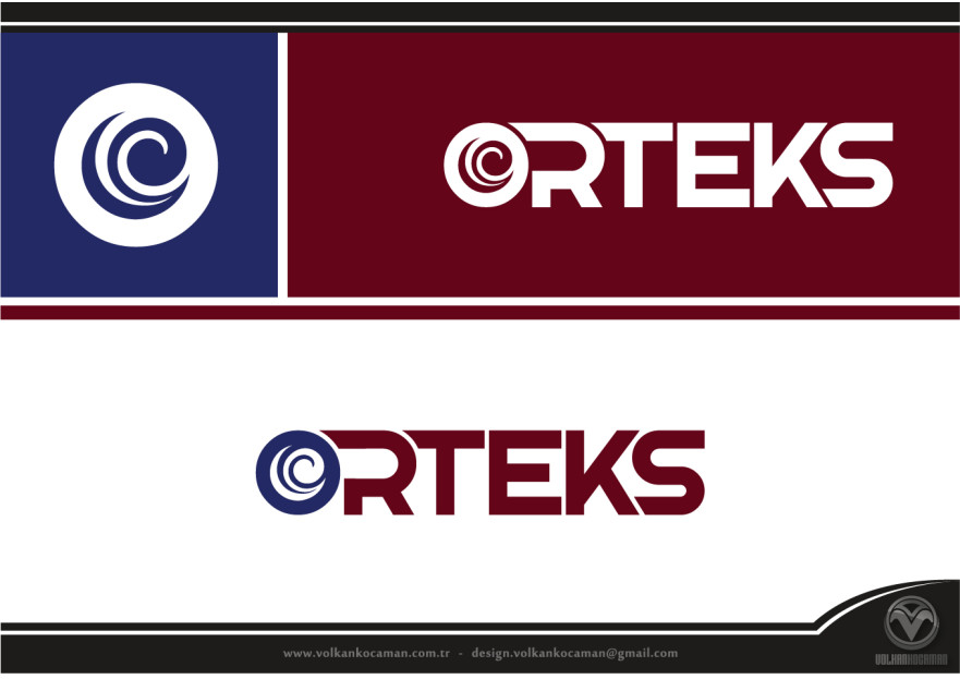 Orteks Logo yarışmasına tasarımcı volkanKocaman tarafından sunulan  tasarım 