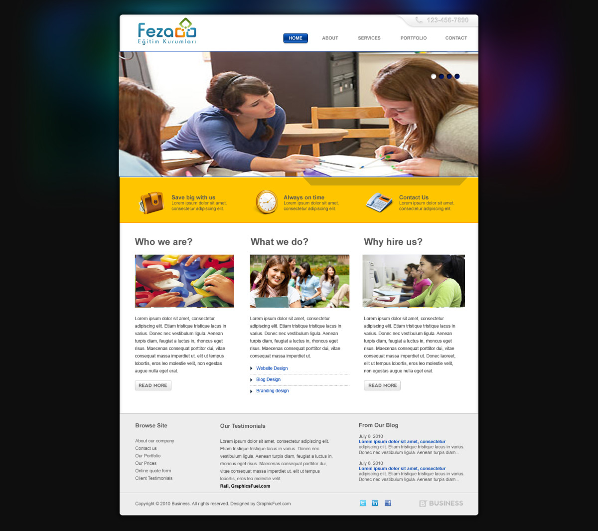 Tasarlayan RΛPİDO-Özel Okul Web Sitesi