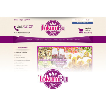 Lokumun yeni merkezi LokumBu.com'a Logo yarışmasına tasarımcı RΛPİDO tarafından sunulan  tasarım 