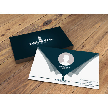 DELUXIA GAYRİMENKUL KARTVİZİT TASARIMI yarışmasına tasarımcı BerkayCB tarafından sunulan  tasarım 