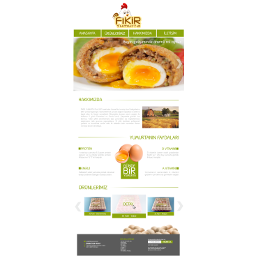 YUMURTA FİRMAMIZA WEB TASARIM yarışmasına tasarımcı Morbelium Grafik tarafından sunulan  tasarım 