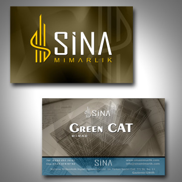 Mimarlık Kartvizit Çalışması yarışmasına tasarımcı Green Cat tarafından sunulan  tasarım 