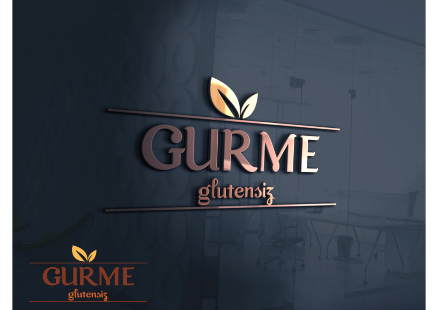 Glutensiz gıda üreten restoran cafe Logo yarışmasına tasarımcı ufuktasarım tarafından sunulan  tasarım 