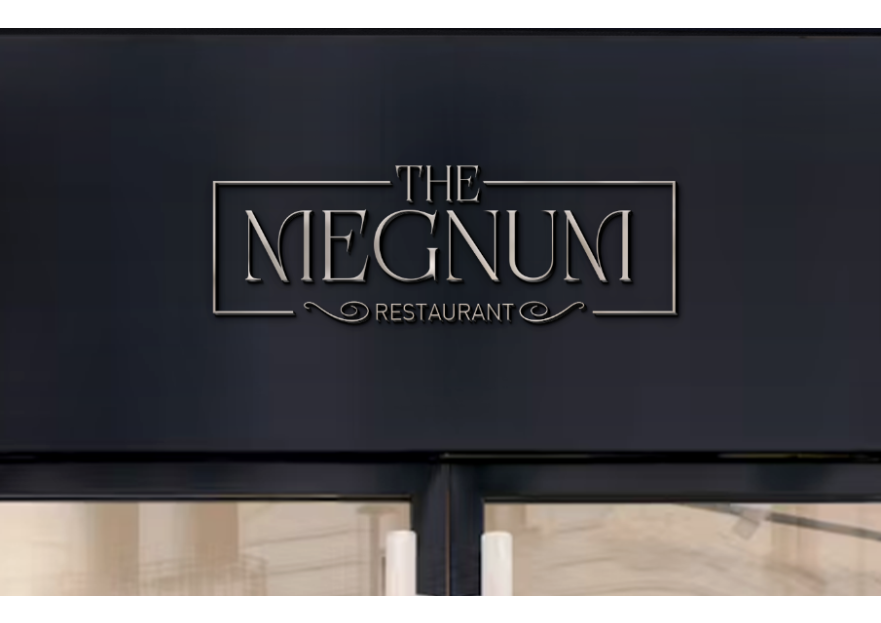 The Megnum Restoranı İçin Logo Tasarım. yarışmasına tasarımcı Ömersysl tarafından sunulan  tasarım 
