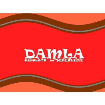 DAMLA Çikolata ve Şekerleme logo tasarım yarışmasına tasarımcı TeZCaN tarafından sunulan  tasarım 