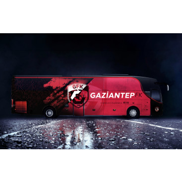 Gaziantep FK Takım Otobüsü Tasarımı yarışmasına tasarımcı pixelpalette tarafından sunulan  tasarım 