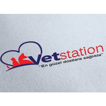 VET STATION VETERİNER KLİNİĞİ   LOGO  yarışmasına tasarımcı dream_design tarafından sunulan  tasarım 