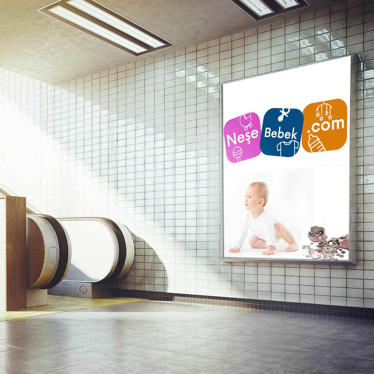 Tasarlayan TnrTrk-NeşeBebek.com Logo Tasarımı 355x100 px