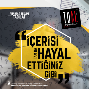 TUAL MİMARLIK - AFİŞ TASARIMI  yarışmasına tasarımcı cyasinsengul tarafından sunulan  tasarım 