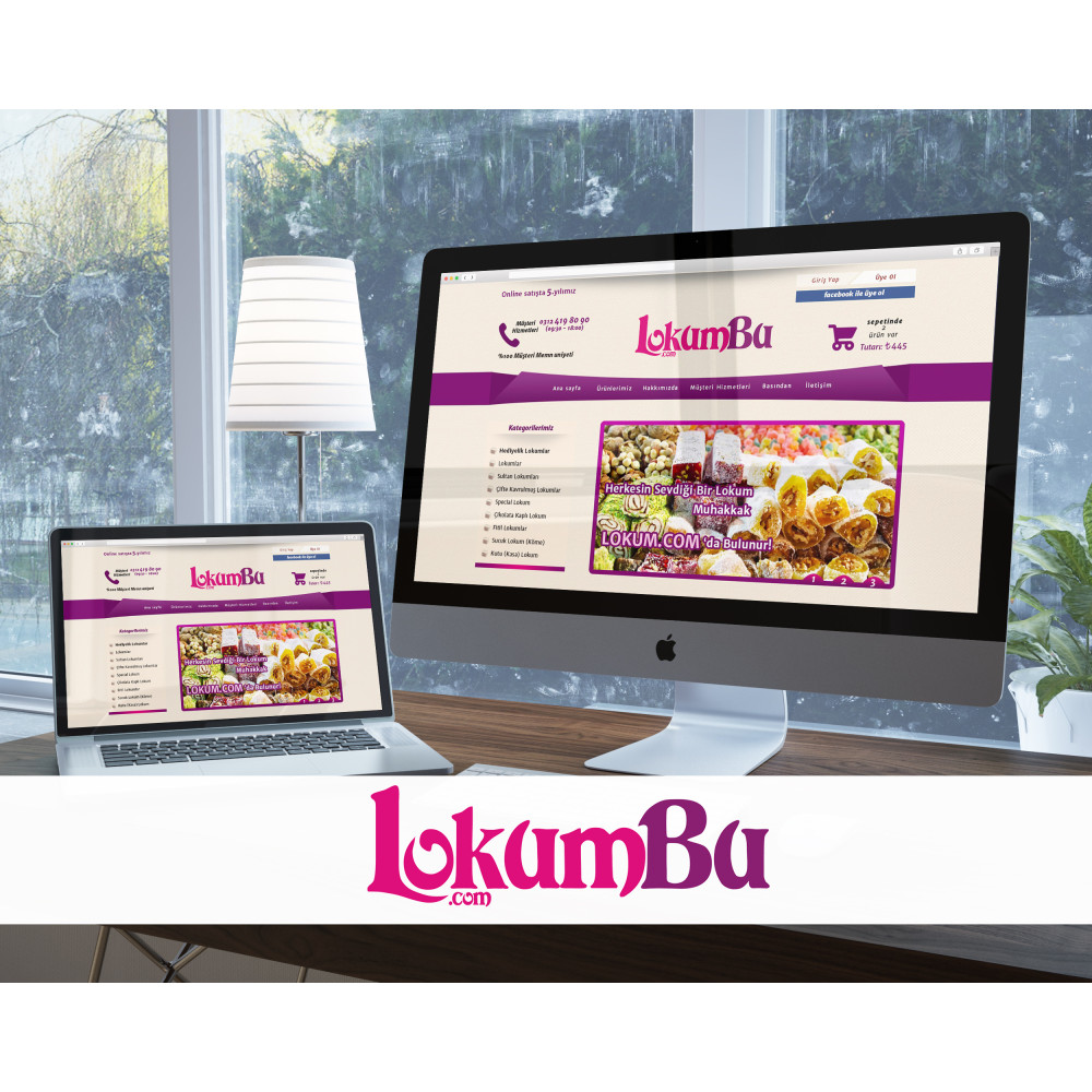 Lokumun yeni merkezi LokumBu.com'a Logo yarışmasına Felluche™ tarafından girilen tasarım