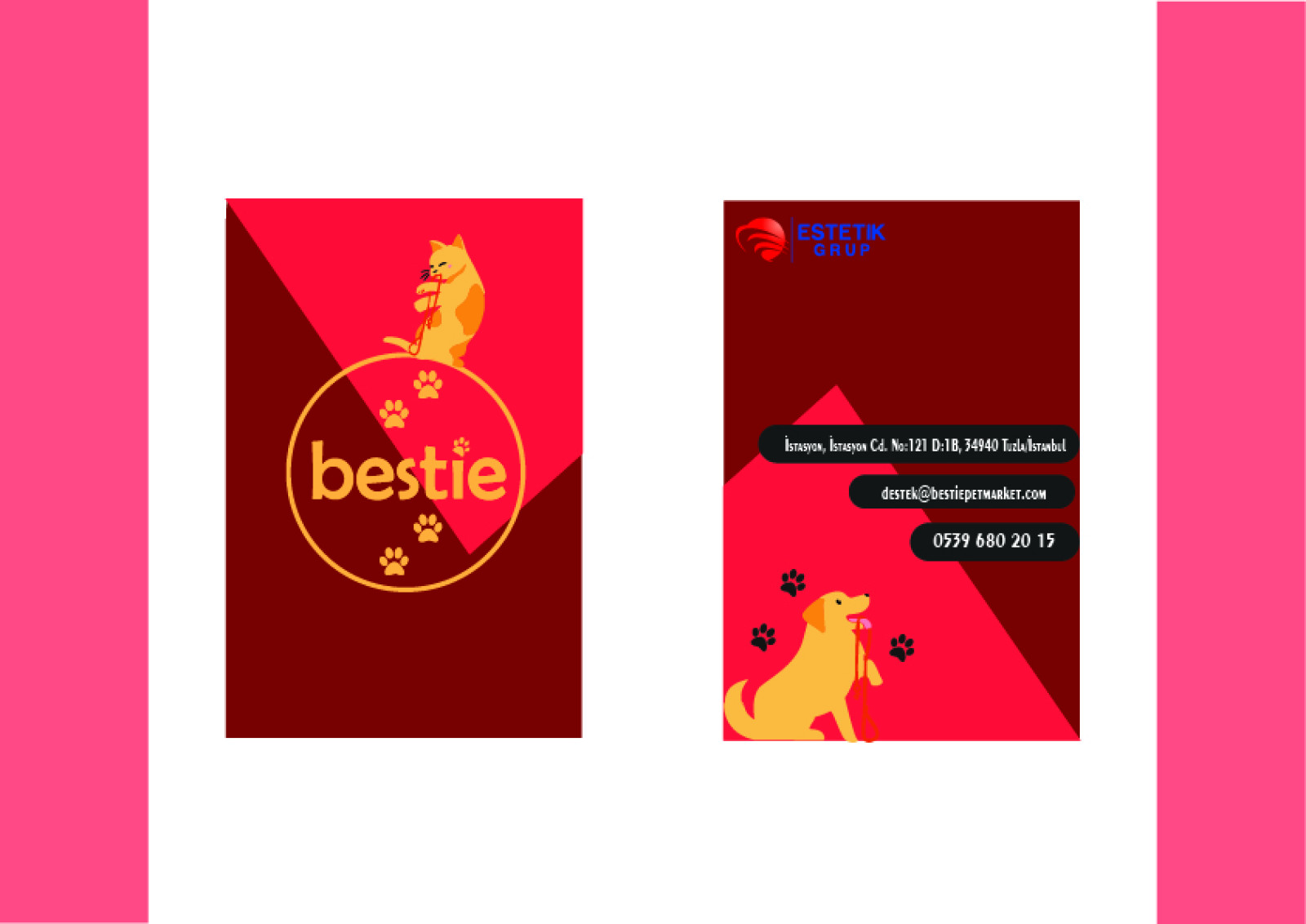 Tasarlayan koniciwamike-Bestie Markamız için kurumsal kartvizit 