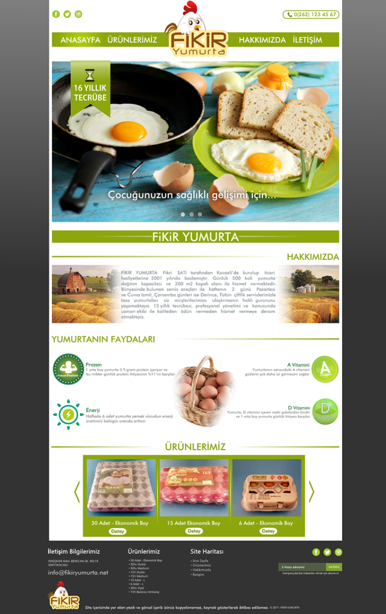 Tasarlayan ΛTLΛS™-YUMURTA FİRMAMIZA WEB TASARIM
