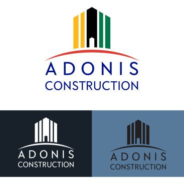 Adonis Construction Logo Tasarımı yarışmasına tasarımcı ozanurtekin tarafından sunulan  tasarım 