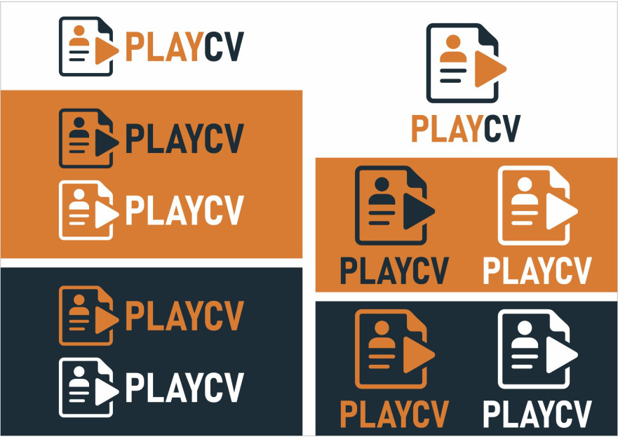 Videolu CV platformu için logo tasarımı yarışmasına tasarımcı serbest grafiker tarafından sunulan  tasarım 