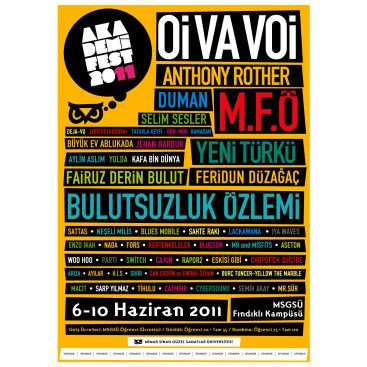 Akademifest 2011 Afiş Tasarımı yarışmasına tasarımcı burranazzo tarafından sunulan  tasarım 