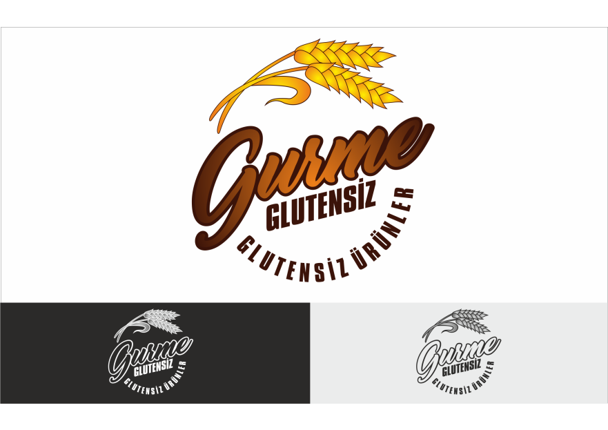 Glutensiz gıda üreten restoran cafe Logo yarışmasına tasarımcı ErcanH tarafından sunulan  tasarım 