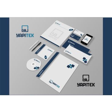 YAPITEK İNŞAAT LOGO+KURUMSAL KİMLİK İÇİN yarışmasına tasarımcı grafikerh tarafından sunulan  tasarım 