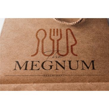 The Megnum Restoranı İçin Logo Tasarım. yarışmasına tasarımcı hilalcabas tarafından sunulan  tasarım 