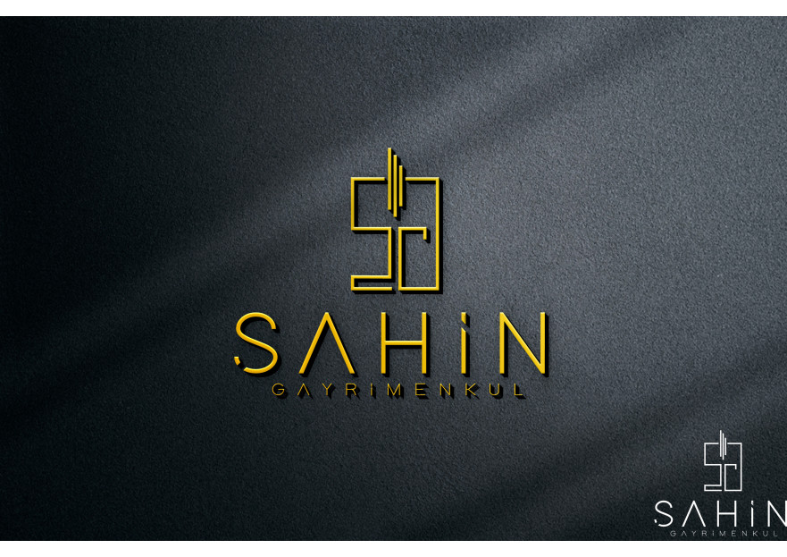 Şahin Gayrimenkul Logo + Kurumsal Kimlik yarışmasına tasarımcı Gizem SC tarafından sunulan  tasarım 
