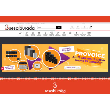 Sesciburada E-Ticaret sistemiz için logo yarışmasına tasarımcı GÖKBÖRÜ tarafından sunulan  tasarım 