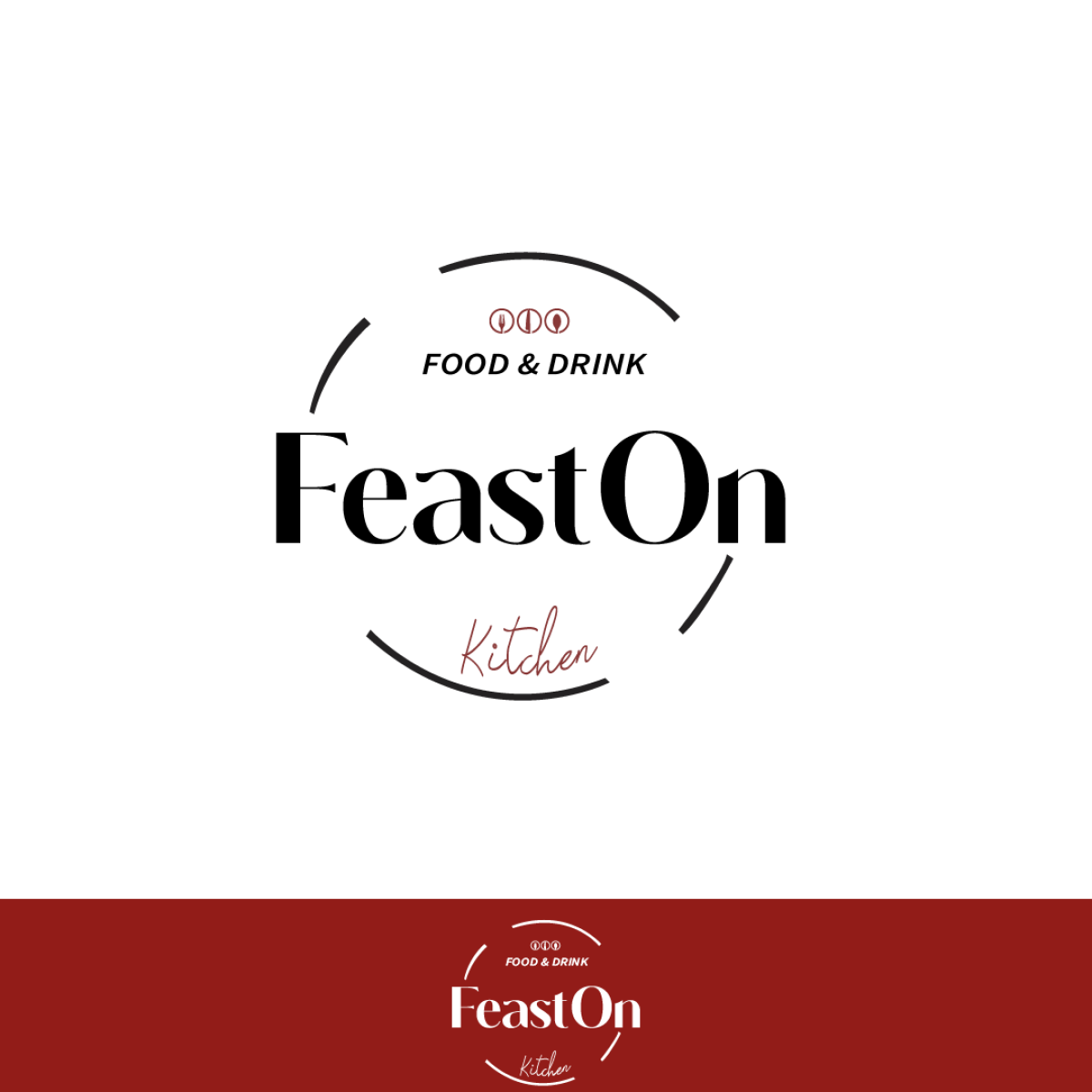 Tasarlayan yaseminglr-FeastOn Logo Tasarım Yarışması