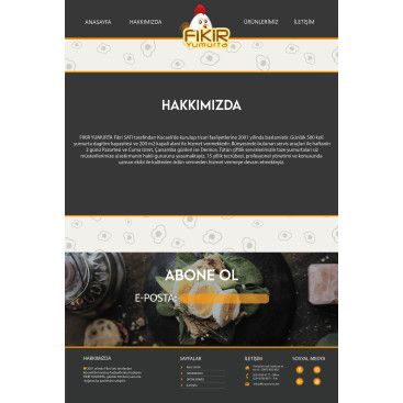 YUMURTA FİRMAMIZA WEB TASARIM yarışmasına tasarımcı Alegro tarafından sunulan  tasarım 