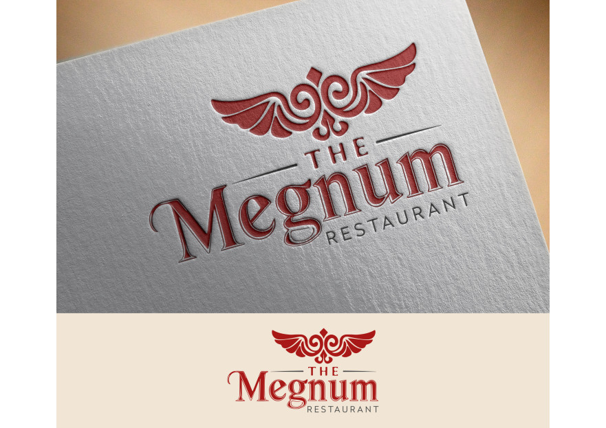 The Megnum Restoranı İçin Logo Tasarım. yarışmasına tasarımcı orhanbaran tarafından sunulan  tasarım 