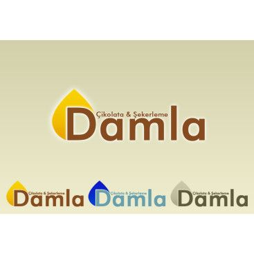 DAMLA Çikolata ve Şekerleme logo tasarım yarışmasına tasarımcı erensami tarafından sunulan  tasarım 