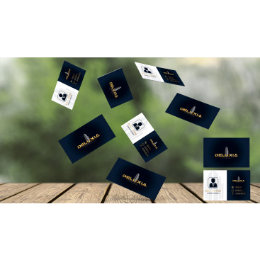 DELUXIA GAYRİMENKUL KARTVİZİT TASARIMI yarışmasına tasarımcı DesigNero tarafından sunulan  tasarım 