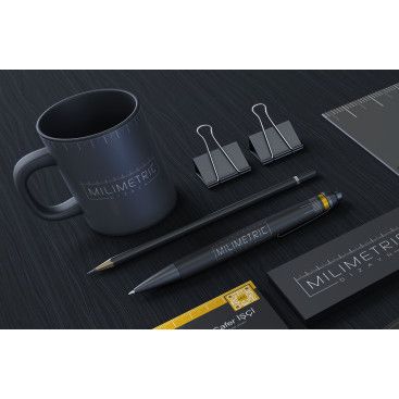 MİLİMETRİC DİZAYN LOGO, KART VE KURUMSAL yarışmasına tasarımcı mrdgsn tarafından sunulan  tasarım 