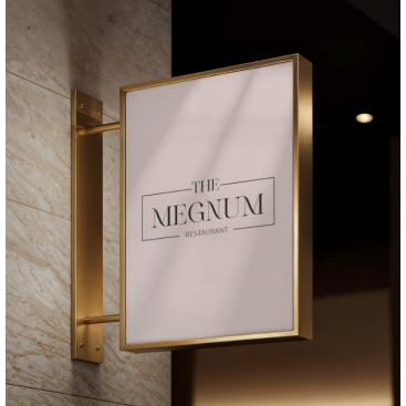 The Megnum Restoranı İçin Logo Tasarım. yarışmasına tasarımcı Duygu S tarafından sunulan  tasarım 