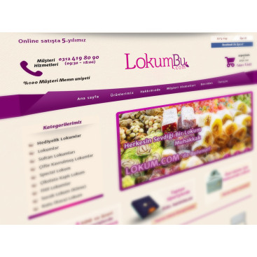 Lokumun yeni merkezi LokumBu.com'a Logo yarışmasına tasarımcı grfkismail tarafından sunulan  tasarım 