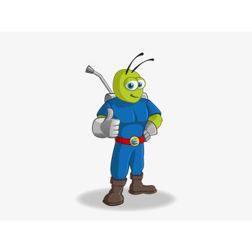 İlaçlama Firması İçin MASKOT yarışmasına tasarımcı volkanKocaman tarafından sunulan  tasarım 