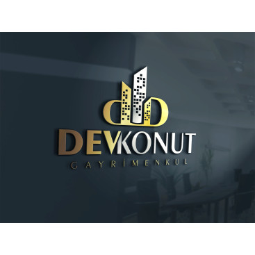 Emlak ofisine kurumsal kimlik ve logo yarışmasına tasarımcı RΛPİDO tarafından sunulan  tasarım 