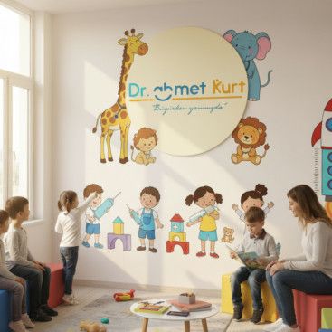 YENİ AÇILACAK ÇOCUK MUAYEHANESİ İÇİN KURUMSAL LOGO TASARIMI  yarışmasına tasarımcı pixelpalette tarafından sunulan  tasarım 