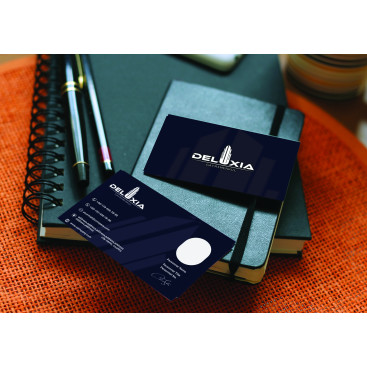 DELUXIA GAYRİMENKUL KARTVİZİT TASARIMI yarışmasına tasarımcı Gromedya Tasarım tarafından sunulan  tasarım 