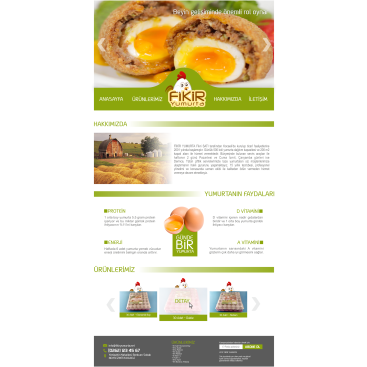 YUMURTA FİRMAMIZA WEB TASARIM yarışmasına tasarımcı Morbelium Grafik tarafından sunulan  tasarım 