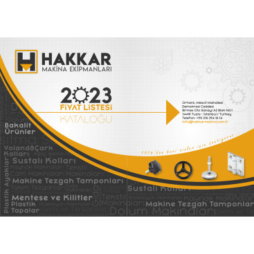 HAKKAR MAKİNA FİYAT LİSTESİ KAPAK SAYFA yarışmasına tasarımcı DD Sanat™ tarafından sunulan  tasarım 