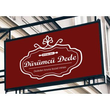 Sade ve klas bir tabela  yarışmasına tasarımcı TUĞRAM tarafından sunulan  tasarım 