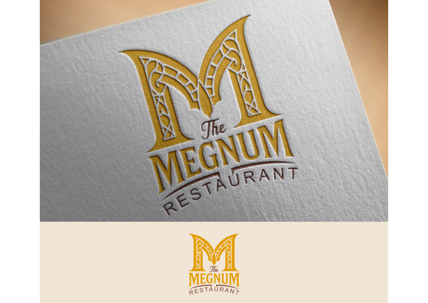 The Megnum Restoranı İçin Logo Tasarım. yarışmasına tasarımcı orhanbaran tarafından sunulan  tasarım 
