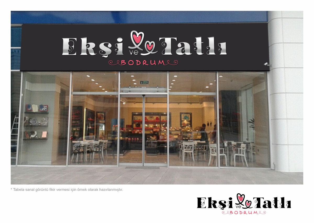 Tasarlayan ASL REKLAM-Ekşi ve tatlı bodrum butik pastane