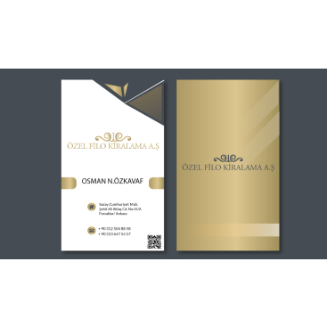 Özel Filo'nun kartvizit tasarımı yarışmasına tasarımcı rAksa tarafından sunulan  tasarım 