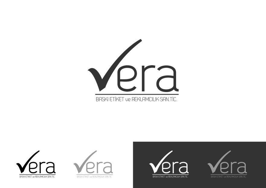 VERA BASKI ETİKET ve REKLAMCILIK SAN TİC yarışmasına tasarımcı küçükada tarafından sunulan  tasarım 