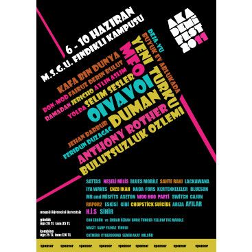 Akademifest 2011 Afiş Tasarımı yarışmasına tasarımcı etuc tarafından sunulan  tasarım 